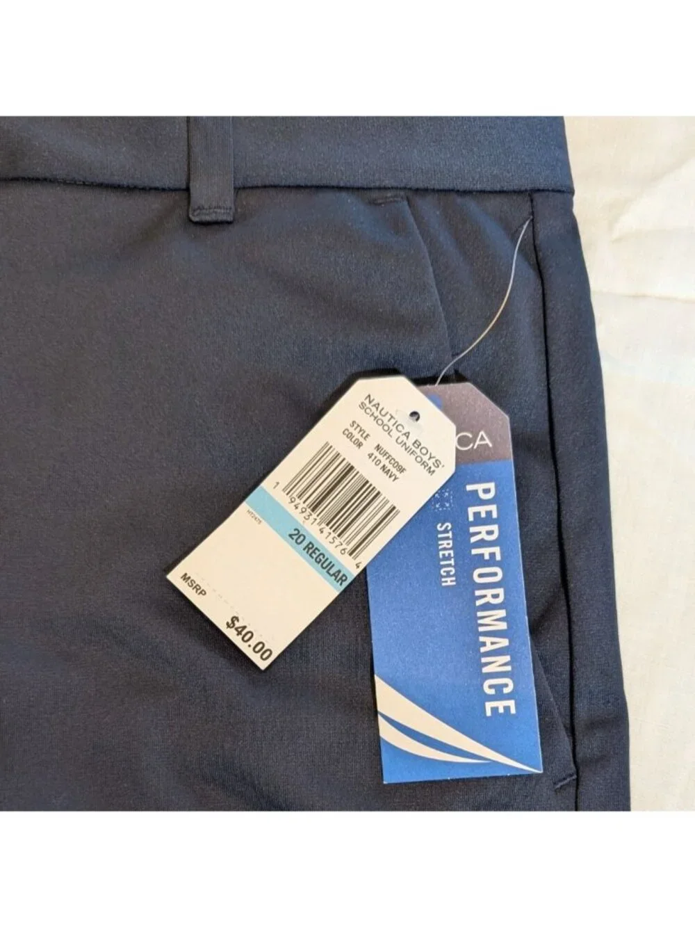 Nautica Boys' Shorts Size 20 NWT School Uniform Flat Front Twill‎ Short Academia